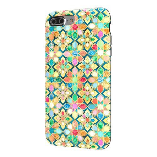 ArtsCase - StrongFit Designers Case for Apple® iPhone® 7 Plus and 8 Plus - Gilded Moroccan Mosaic Tiles-Front_Standard 