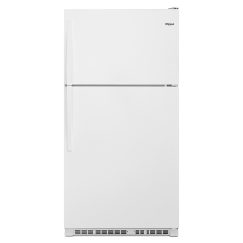  Whirlpool - 20.5 Cu. Ft. Top-Freezer Refrigerator with Frameless Glass Shelves - White