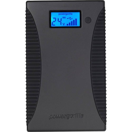 Powertraveller - powergorilla 24,000 mAh Portable Charger for Most Devices - Black-Front_Standard 