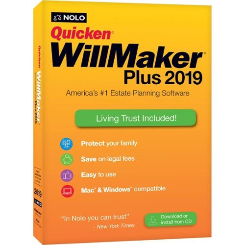  Nolo - Quicken WillMaker Plus 2019 - Windows, Mac OS
