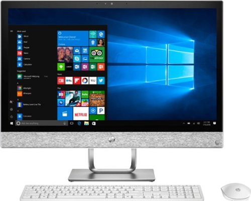 Geek Squad Certified Refurbished Pavilion 23.8" Touch-Screen All-In-One - Intel Core i5 - 12GB Memory - 2TB Hard Drive - HP Finish In Blizzard White-Front_Standard 