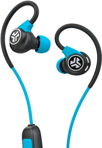 JLab Fit Sport Fitness Earbuds Wireless In-Ear Headphones - Black/Blue GLOBAL SHIPPING