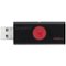Kingston - DataTraveler 128GB USB 3.1 Gen 1 Flash Drive - Black On Red-Front_Standard