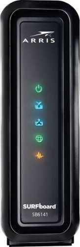ARRIS - SURFboard 8 x 4 DOCSIS 3.0 Cable Modem - Black-Front_Standard 