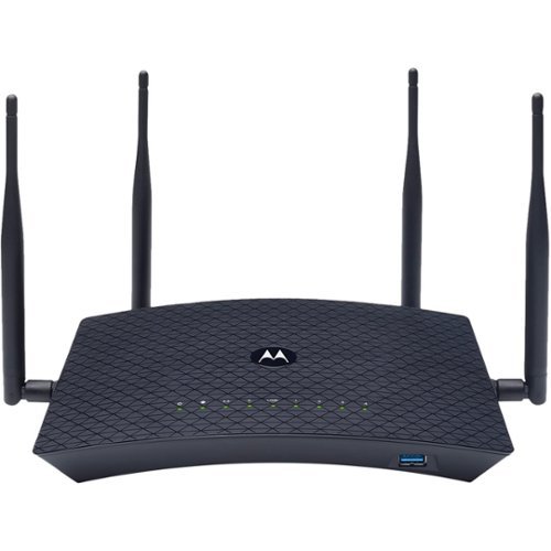 Motorola - AC2600 Dual-Band WiFi Gigabit Router - Black-Front_Standard 
