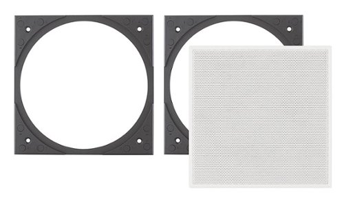 Sonance - Visual Performance 4" Square Adapter with Grille (2-Pack) - Paintable White