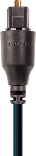 AudioQuest 4FT Ocean Optical Tosklink > Toslink Fiber Optic Cable - Black/Blue Stripes WORLDWIDE DELIVERY