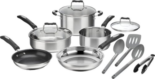 Cuisinart - 12-Piece Cookware Set - Stainless Steel