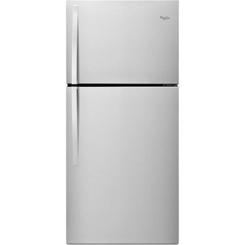  Whirlpool - 19.1 Cu. Ft. Top-Freezer Fingerprint Resistant Refrigerator - Metallic Steel
