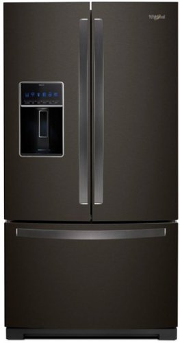 Whirlpool - 27 Cu. Ft. French Door Refrigerator with Platter Pocket - Black Stainless Steel