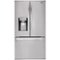 LG - 22.1 Cu. Ft. French Door Counter-Depth Smart Refrigerator with External Tall Ice and Water - Stainless Steel-Front_Standard 