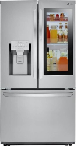 LG - 21.9 Cu. Ft. French Door-in-Door Counter-Depth Smart Refrigerator with InstaView - Stainless steel