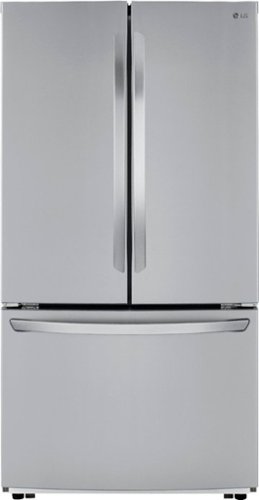 LG - 22.8 Cu. Ft. French Door Counter-Depth Refrigerator - Stainless steel