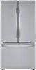 LG - 22.8 Cu. Ft. French Door Counter-Depth Refrigerator - Stainless Steel-Front_Standard 