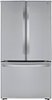 LG - 22.8 Cu. Ft. French Door Counter-Depth Refrigerator - Stainless Steel-Front_Standard