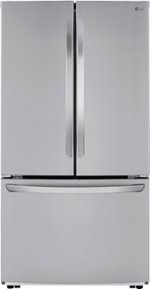 LG - 22.8 Cu. Ft. French Door Counter-Depth Refrigerator - Stainless steel - Front_Standard
