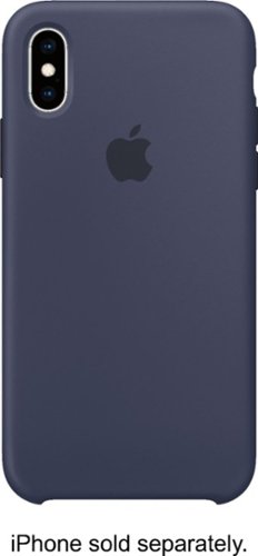 Apple - iPhone® XS Silicone Case - Midnight Blue-Front_Standard 