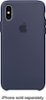 Apple - iPhone® XS Silicone Case - Midnight Blue-Front_Standard