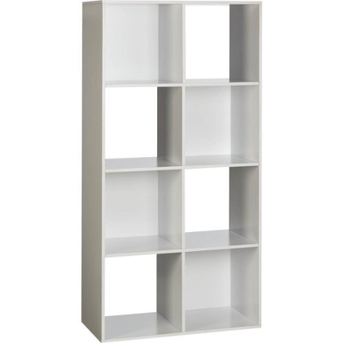 OneSpace - 4-Shelf Organizer Bookcase - White-Front_Standard 