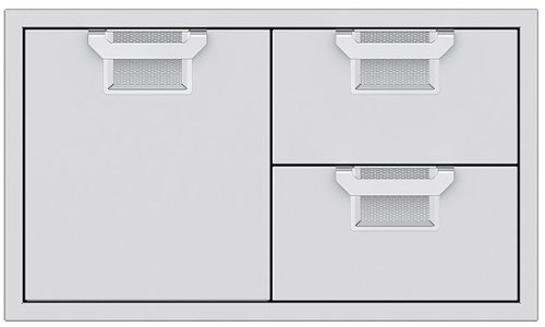 Aspire by Hestan - Aspire AESDR Series 36" Double Drawer and Storage Door Combination - Clear