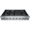 Thermador - Professional 48" Built-In Gas Cooktop with 6 Burners and Grill – Liquid Propane Convertible - Silver-Front_Standard