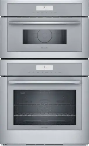 Front. Thermador - Masterpiece Series 30" Built-In Electric Convection Wall Oven with Built-In Microwave - Stainless Steel.