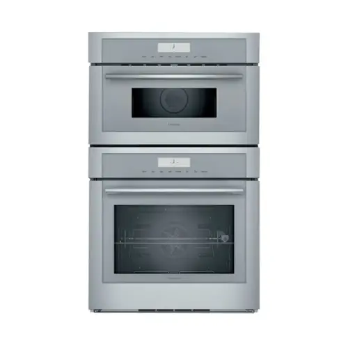 Front. Thermador - Masterpiece Series 30" Built-In Electric Convection Wall Oven with Built-In Speed Microwave and Wifi - Stainless Steel.