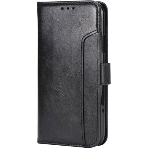 SaharaCase - Leather Flip Folio Case for Apple® iPhone® XS Max - Black-Angle_Standard 