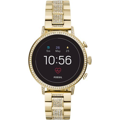 Fossil - Gen 4 Venture HR Smartwatch 40mm Stainless Steel - Gold-Front_Standard 