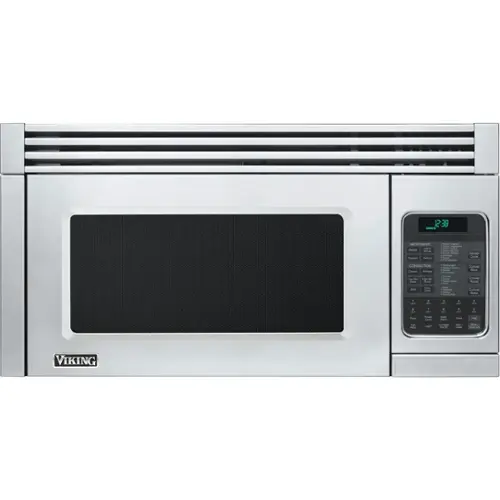 Front. Viking - 5 Series 1.1 Cu. Ft. Convection Over-the-Range Microwave with Sensor Cooking - Stainless Steel.