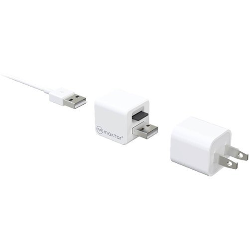 Maktar Qubii Auto Backup Device for Apple iPhone - White GLOBAL SHIPPING