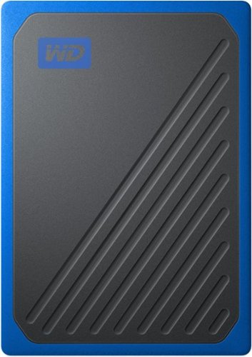 WD - My Passport Go 500GB External USB 3.0 Portable SSD - Black With Cobalt Trim-Front_Standard 