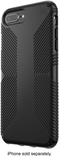 Speck - Presidio GLOSSY GRIP Case for Apple® iPhone® 6s Plus, 7 Plus and 8 Plus - Black-Front_Standard 