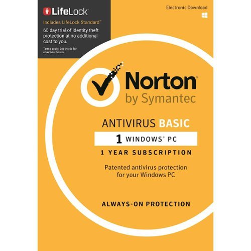 NortonLifeLock - AntiVirus Basic (1-Device) (1-Year Subscription with Auto Renewal) - Windows-Front_Standard 
