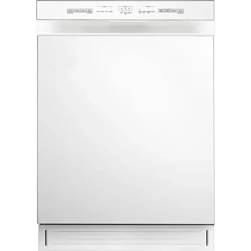 Front. Midea - 52 dBA Front Control Dishwasher in White - White.