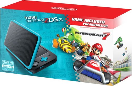  New Nintendo 2DS XL Mario Kart 7 Bundle - Black + Turquoise