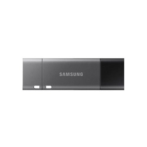 Samsung - DUO Plus 32GB USB 3.1, USB-C Flash Drive - Gray-Front_Standard 