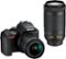Nikon - D3500 DSLR Video Two Lens Kit with AF-P DX NIKKOR 18-55mm f/3.5-5.6G VR & AF-P DX NIKKOR 70-300mm f/4.5-6.3G ED - Black-Front_Standard 