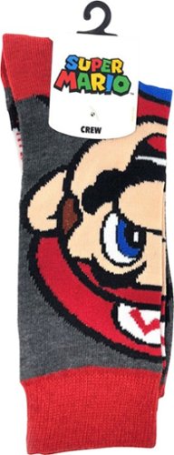 Super Mario Bros. - Mario Character Casual Crew Socks - Multi-Front_Standard 