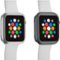 Modal™ - Bumper for Apple Watch™ 44mm (2-Pack) - Clear/Space Gray-Angle_Standard