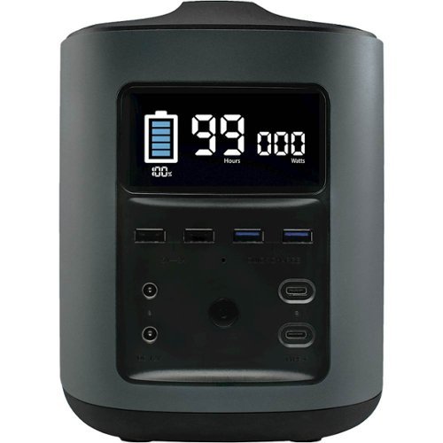 EcoFlow - RIVER 500W Portable Power Station - Black-Front_Standard 