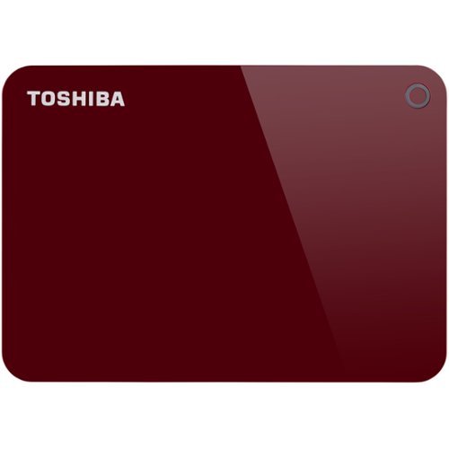 Toshiba - Canvio 1TB External USB 3.0 Portable Hard Drive - Red-Front_Standard 