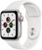 Apple Watch SE (GPS + Cellular) 40mm Silver Aluminum Case with White Sport Band - Silver (Verizon) - (2020)-Front_Standard