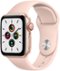 Apple Watch SE (GPS + Cellular) 40mm Gold Aluminum Case with Pink Sand Sport Band - Gold (Verizon)-Front_Standard 
