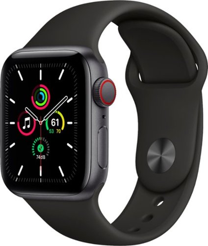 Apple Watch SE (GPS + Cellular) 40mm Space Gray Aluminum Case with Black Sport Band - Space Gray (Verizon)
