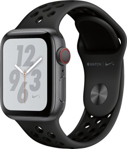 Apple Watch Nike+ Series 4 (GPS + Cellular) 40mm Space Gray Aluminum Case with Anthracite/Black Nike Sport Band (Verizon)-Left_Standard 