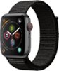 Apple Watch Series 4 (GPS + Cellular) 44mm Space Gray Aluminum Case with Black Sport Loop - Space Gray (Verizon) - (2018)-Left_Standard