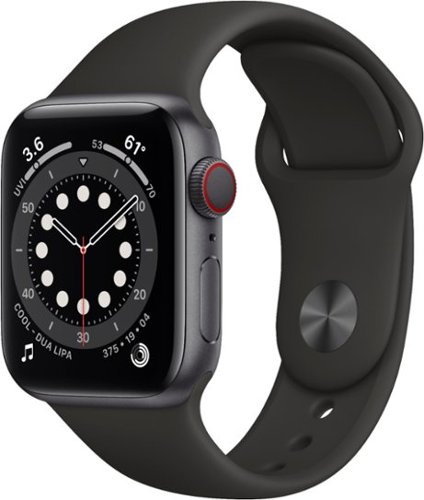 Apple Watch Series 6 (GPS + Cellular) 40mm Space Gray Aluminum Case with Black Sport Band - Space Gray (Verizon)