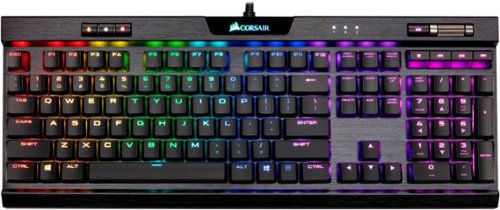 CORSAIR - K70 RGB MK.2 LOW PROFILE RAPIDFIRE Full-size Wired Mechanical Cherry MX LOW PROFILE Speed Switch Gaming Keyboard - Black