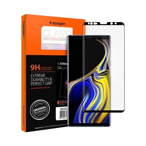  Spigen - GLAS.tR Tempered Glass (9H) Screen Protector for Samsung Galaxy Note9 - Transparent